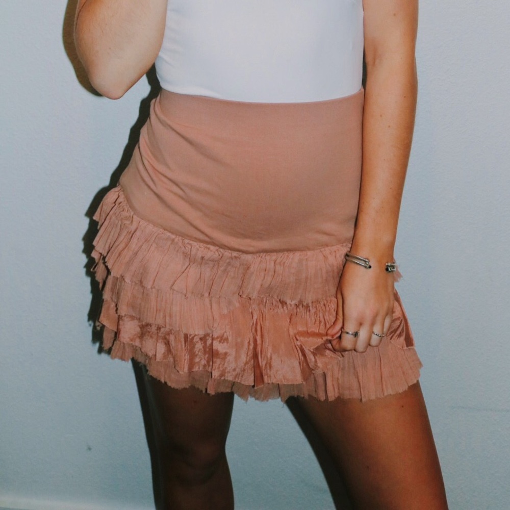 Worn Once Ruffle Free People Skirt